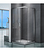 Douchecabine 90x90 cm Liz Schuifdeur Hoekinstap Vierkant Chroom helder glas Anti-kalk