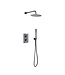 Inbouw Regendouche set Aloni Chroom 25 cm Rond Hoofddouche muur Thermostaatkraan incl. handdouche