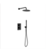 Inbouw Regendouche set Aloni Geborsteld Goud 25 cm Rond Hoofddouche muur Thermostaatkraan incl. handdouche