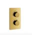 Inbouw Regendouche set Aloni Geborsteld Goud 25 cm Rond Hoofddouche muur Thermostaatkraan incl. handdouche