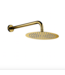 Inbouw Regendouche set Aloni Geborsteld Goud 25 cm Rond Hoofddouche muur Thermostaatkraan incl. handdouche