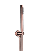 Inbouw Regendouche set Aloni Geborsteld koper 25 cm Rond Hoofddouche muur Thermostaatkraan incl. handdouche