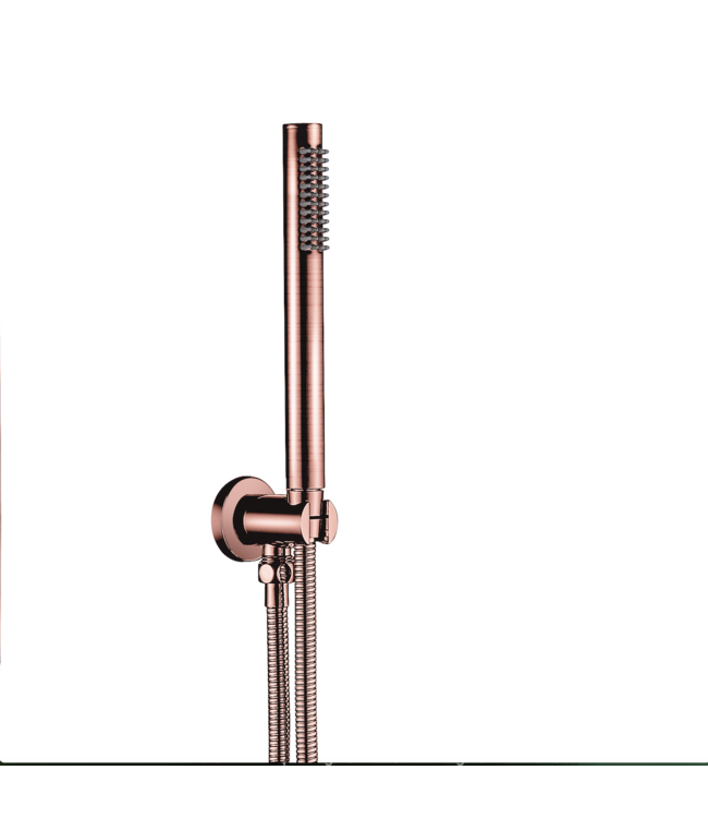 CREAVIT Inbouw Regendouche set Aloni Geborsteld koper 25 cm Rond Hoofddouche muur Thermostaatkraan incl. handdouche