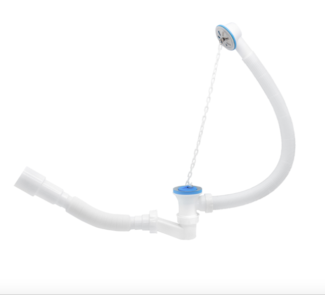 Bad sifon met Crepine Ø50CM Flexibel afvoerbuis Aloni