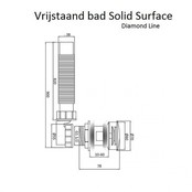 Vrijstaand Bad Solid Surface Florin Mat Wit 186x84x59 cm Ovaal