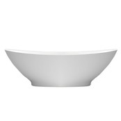 Vrijstaand Bad Solid Surface Florin Mat Wit 186x84x59 cm Ovaal