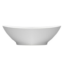 Vrijstaand Bad Solid Surface Florin Mat Wit 186x84x59 cm Ovaal