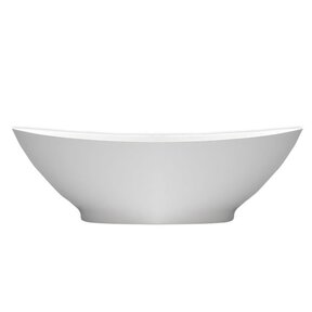 Vrijstaand Bad Solid Surface Florin Mat Wit 186x84x59 cm Ovaal