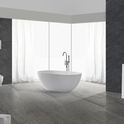 Vrijstaand bad Solid Surface - Lorena Mat Wit  179,5 x 84,5 x 64 cm Ovaal