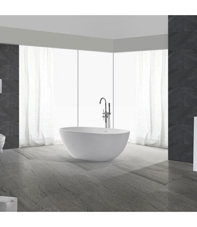 Vrijstaand bad Solid Surface - Lorena Mat Wit  179,5 x 84,5 x 64 cm Ovaal
