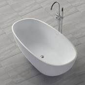 Vrijstaand bad Solid Surface - Lorena Mat Wit  179,5 x 84,5 x 64 cm Ovaal