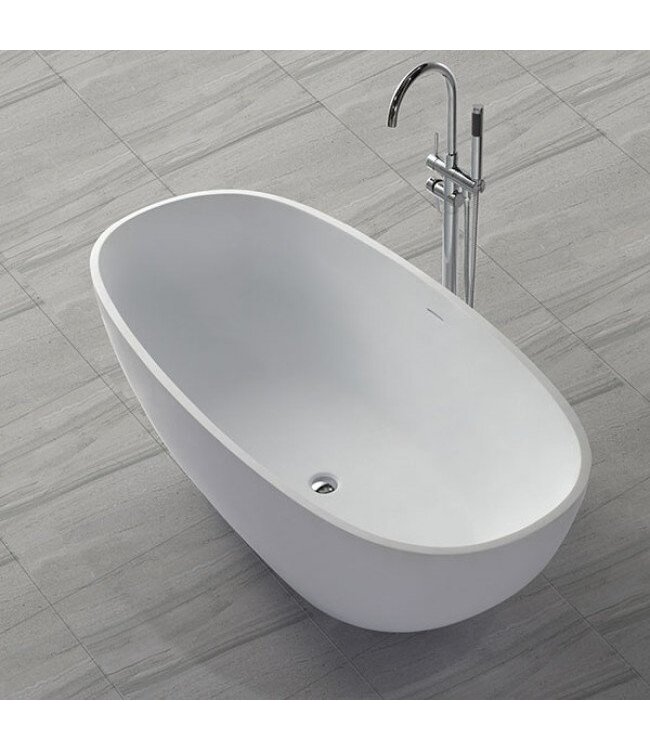 Vrijstaand bad Solid Surface - Lorena Mat Wit  179,5 x 84,5 x 64 cm Ovaal
