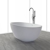 Vrijstaand bad Solid Surface - Lorena Mat Wit  179,5 x 84,5 x 64 cm Ovaal