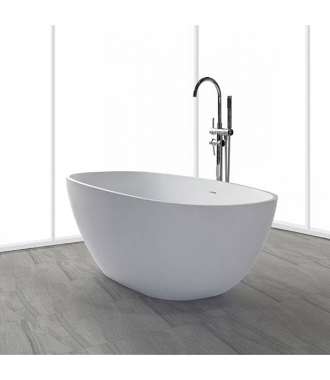 Vrijstaand bad Solid Surface - Lorena Mat Wit  179,5 x 84,5 x 64 cm Ovaal