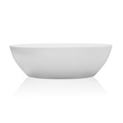 Ligbad Vrijstaand Carlos Ovaal 163x77x53cm Solid Surface Mat Wit met Badwaste en Overloop