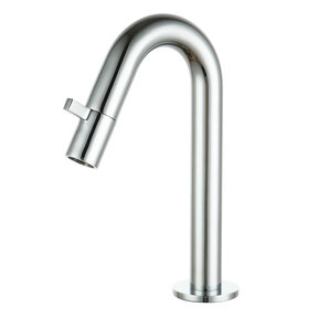 Toiletkraan Eva Laag Rond Glans Chroom Koudwaterkraan