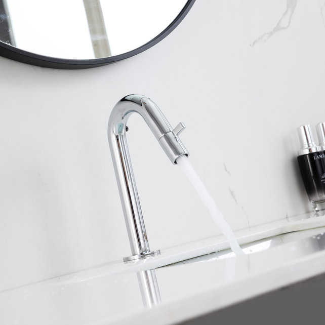 Toiletkraan Eva Laag Rond Glans Chroom Koudwaterkraan Toiletkraan Eva Laag Rond Glans Chroom Koudwaterkraan