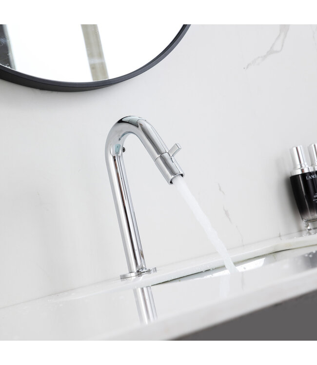 Toiletkraan Eva Laag Rond Glans Chroom Koudwaterkraan