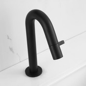 Toiletkraan Eva Laag Rond Mat Zwart Koudwaterkraan Toiletkraan Eva Laag Rond Mat Zwart Koudwaterkraan