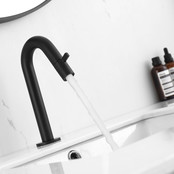 Toiletkraan Eva Laag Rond Mat Zwart Koudwaterkraan Toiletkraan Eva Laag Rond Mat Zwart Koudwaterkraan