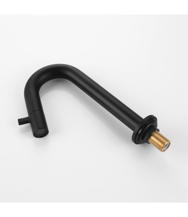 Toiletkraan Eva Laag Rond Mat Zwart Koudwaterkraan