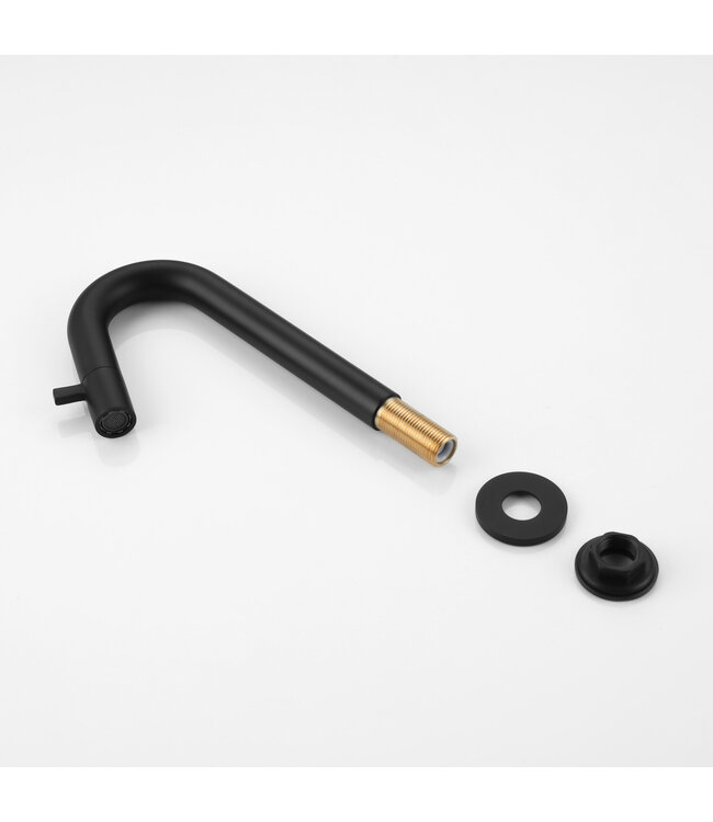 Toiletkraan Eva Laag Rond Mat Zwart Koudwaterkraan