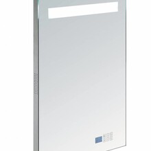 Badkamerspiegel Delilah 60x80cm LED verlichting, radio en bluetooth Touch bediening Aluminium spiegel met/zonder spiegelverwarming
