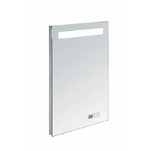 Badkamerspiegel Delilah 60x80cm LED verlichting, radio en bluetooth Touch bediening Aluminium spiegel met/zonder spiegelverwarming