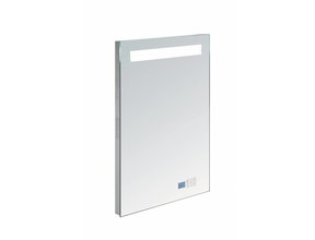 Badkamerspiegel Delilah 60x80cm LED verlichting, radio en bluetooth Touch bediening Aluminium spiegel met/zonder spiegelverwarming