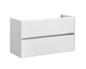 Wastafelonderkast Compact 100x38x56 Wit Hoogglans Soft close lades greeploos