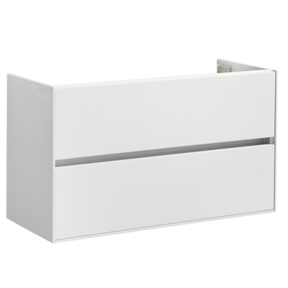 Wastafelonderkast Compact 100x38x56 Wit Hoogglans Soft close lades greeploos