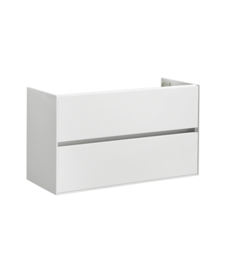 SANI-SUPPLY Wastafelonderkast Compact 100x38x56 Wit Hoogglans Soft close lades greeploos