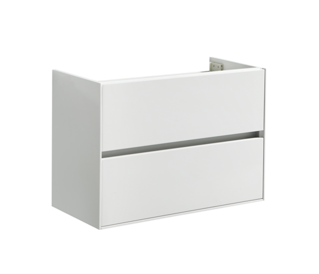 Wastafelonderkast Compact 80x38x56 Wit Hoogglans Soft close lades greeploos