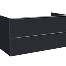 Wastafelonderkast Senza 100x47x50 cm Hoogglans Antraciet 2 Softclose lades
