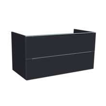Wastafelonderkast Senza 100x47x50 cm Hoogglans Antraciet 2 Softclose lades