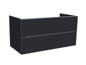 Wastafelonderkast Senza 100x47x50 cm Hoogglans Antraciet 2 Softclose lades