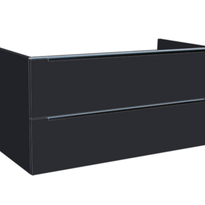 Wastafelonderkast Senza 100x47x50 cm Hoogglans Antraciet 2 Softclose lades