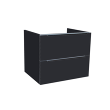 Wastafelonderkast Senza 60x47x50 cm Hoogglans Antraciet 2 Softclose lades