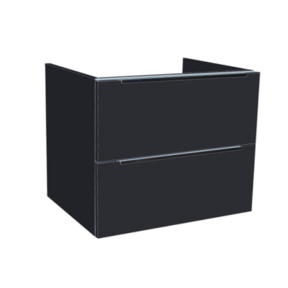 Wastafelonderkast Senza 60x47x50 cm Hoogglans Antraciet 2 Softclose lades