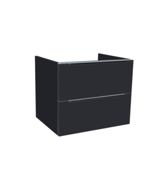SANI-SUPPLY Wastafelonderkast Senza 60x47x50 cm Hoogglans Antraciet 2 Softclose lades