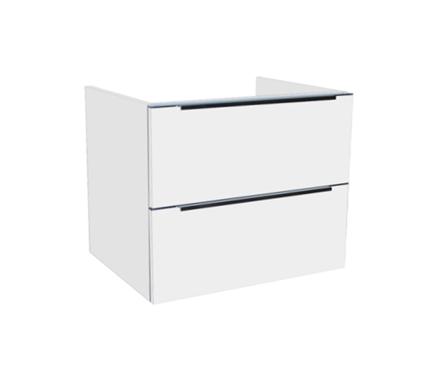 Wastafelonderkast Senza 60x47x50 cm Hoogglans Antraciet 2 Softclose lades