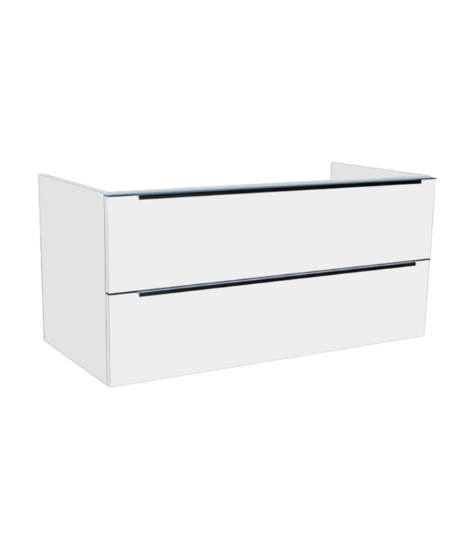 Wastafelonderkast  Senza 120x47x50 cm Hoogglans Antraciet 2 Softclose lades