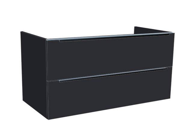 Wastafelonderkast Senza 120x47x50 cm Hoogglans Wit 2 Softclose lades