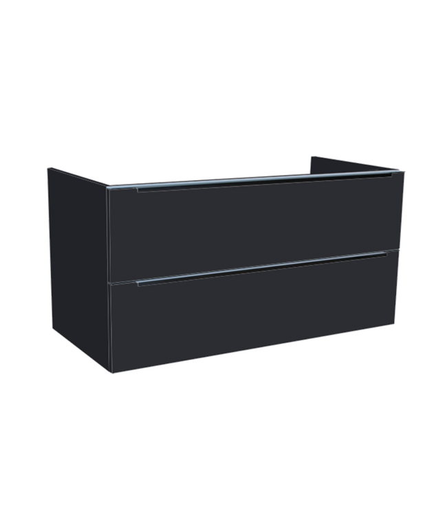 Wastafelonderkast Senza 100x47x50 cm Hoogglans Wit 2 Softclose lades