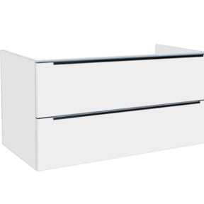 Wastafelonderkast Senza 100x47x50 cm Hoogglans Wit 2 Softclose lades