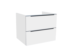 Wastafelonderkast Senza 60x47x50 cm Hoogglans Wit 2 Softclose lades