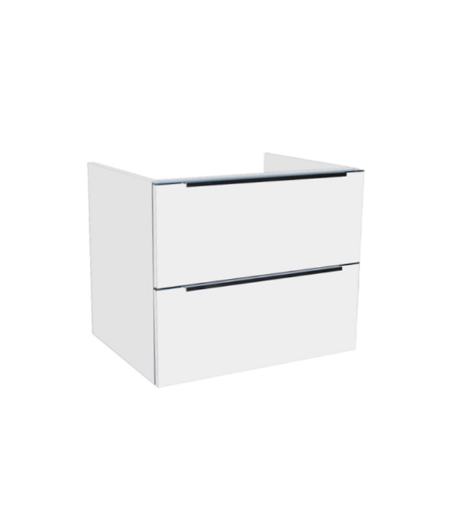 Wastafelonderkast Senza 60x47x50 cm Hoogglans Wit 2 Softclose lades
