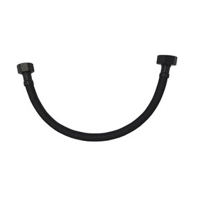 Aansluitslang 1/2"x 3/ 8" 30cm Flexslang Zwart