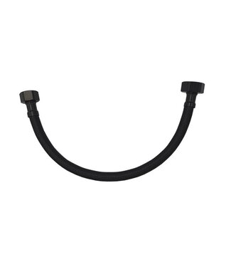 SANI-SUPPLY Aansluitslang 1/2"x 3/ 8" 30cm Flexslang Zwart