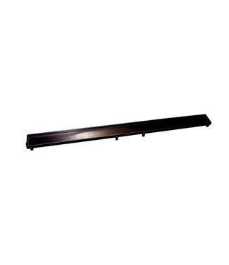 ALONI Tegelrooster Zwart Mat Omkeerbaar t.b.v.  Douchegoot 90x7 cm  RVS